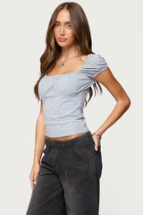 Oleana Gathered Bust Top