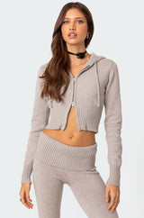 Desiree Knitted Hooded Cardigan