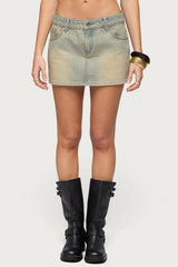 Chiara Denim Micro Skirt