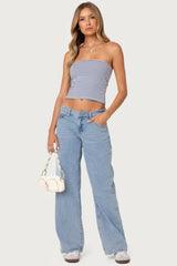 Raelynn Washed Low Rise Baggy Jeans