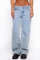Raelynn Washed Low Rise Baggy Jeans