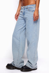 Raelynn Washed Low Rise Baggy Jeans