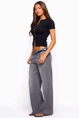 Raelynn Washed Low Rise Baggy Jeans