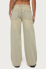 Raelynn Washed Low Rise Baggy Jeans