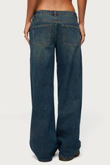 Raelynn Washed Low Rise Baggy Jeans