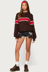 Nautical Striped Oversized Sweater