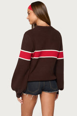 Nautical Striped Oversized Sweater