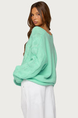 Inga Oversized Cable Knit Sweater