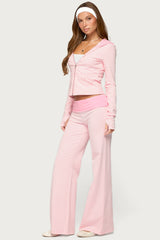 Meggy Striped Zip Up Hoodie