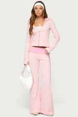 Meggy Striped Zip Up Hoodie