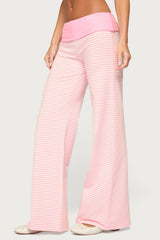 Meggy Striped Foldover Trousers