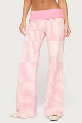 Meggy Striped Foldover Trousers