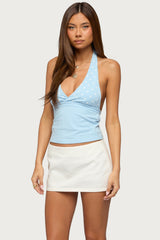 Ginny Mixed Polka Dot Halter Top