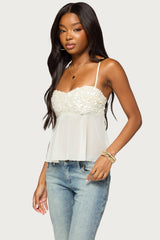Vella Sequin Sheer Chiffon Top