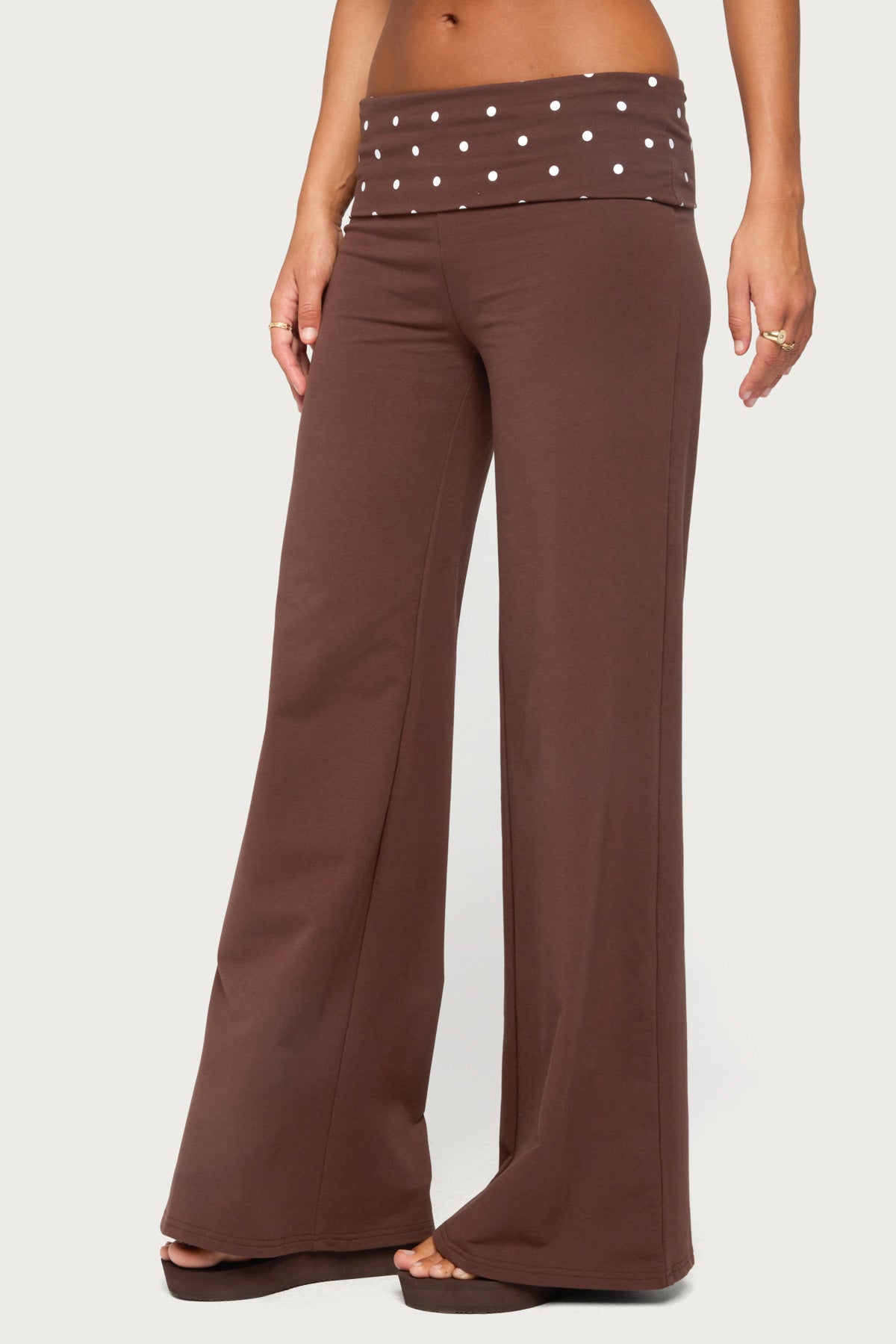 Reeva Polka Dot Foldover Trousers