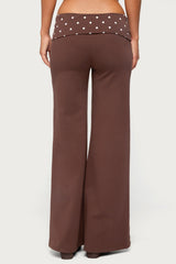 Reeva Polka Dot Foldover Trousers