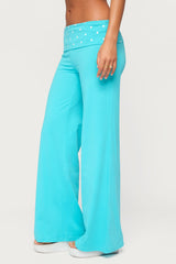 Reeva Polka Dot Foldover Trousers