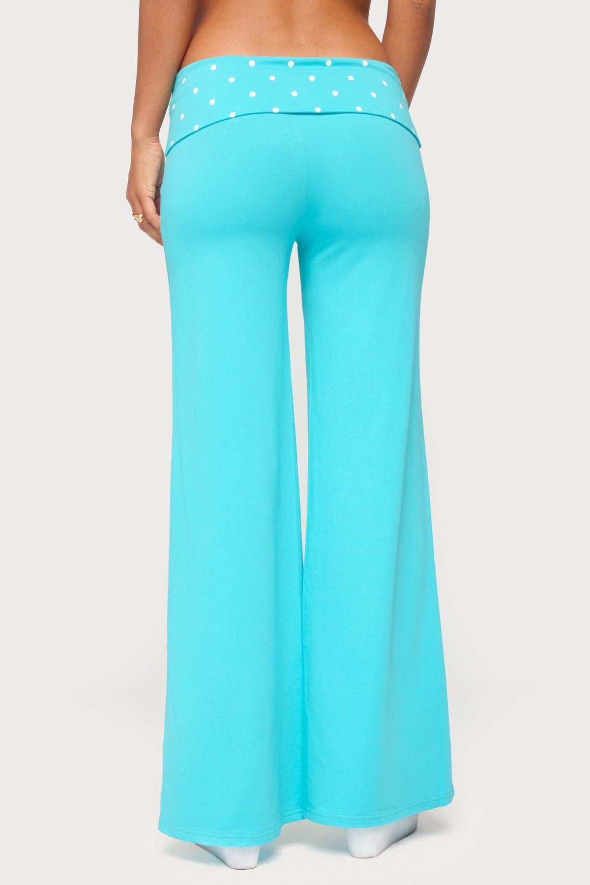 Reeva Polka Dot Foldover Trousers
