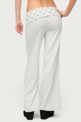 Petite Reeva Polka Dot Foldover Trousers