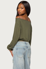 Nannie Off Shoulder Oversized Top
