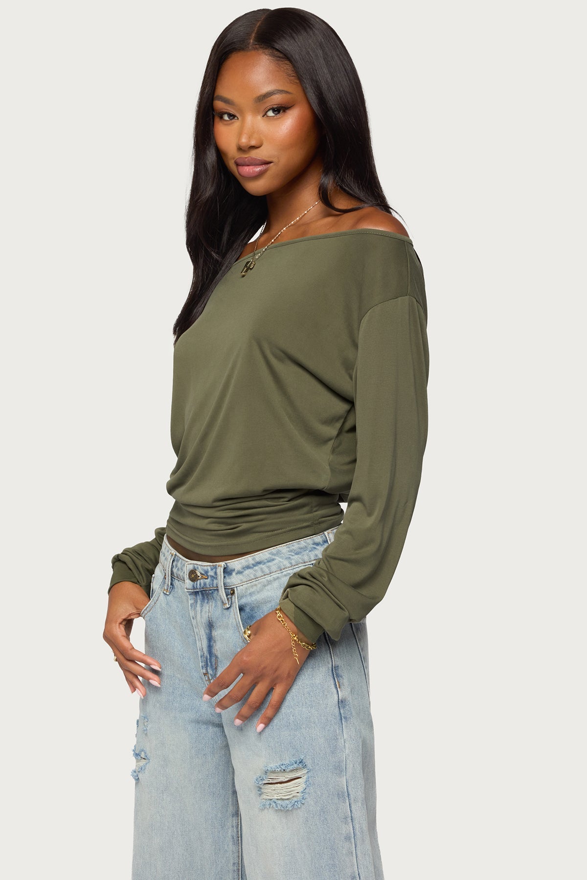 Nannie Off Shoulder Oversized Top