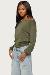 Nannie Off Shoulder Oversized Top