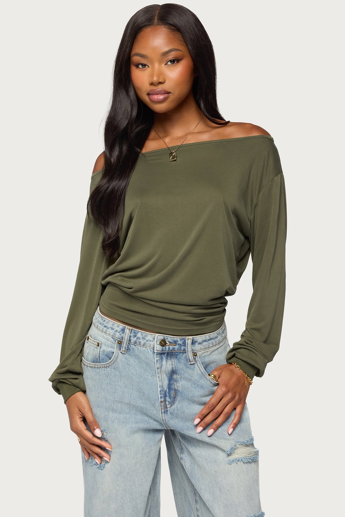 Nannie Off Shoulder Oversized Top