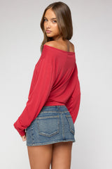 Nannie Off Shoulder Oversized Top