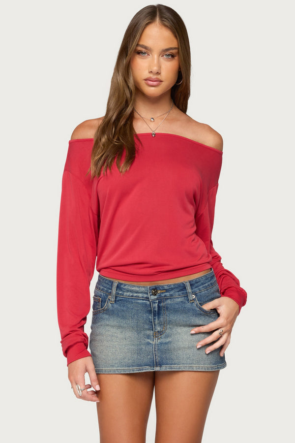 Nannie Off Shoulder Oversized Top