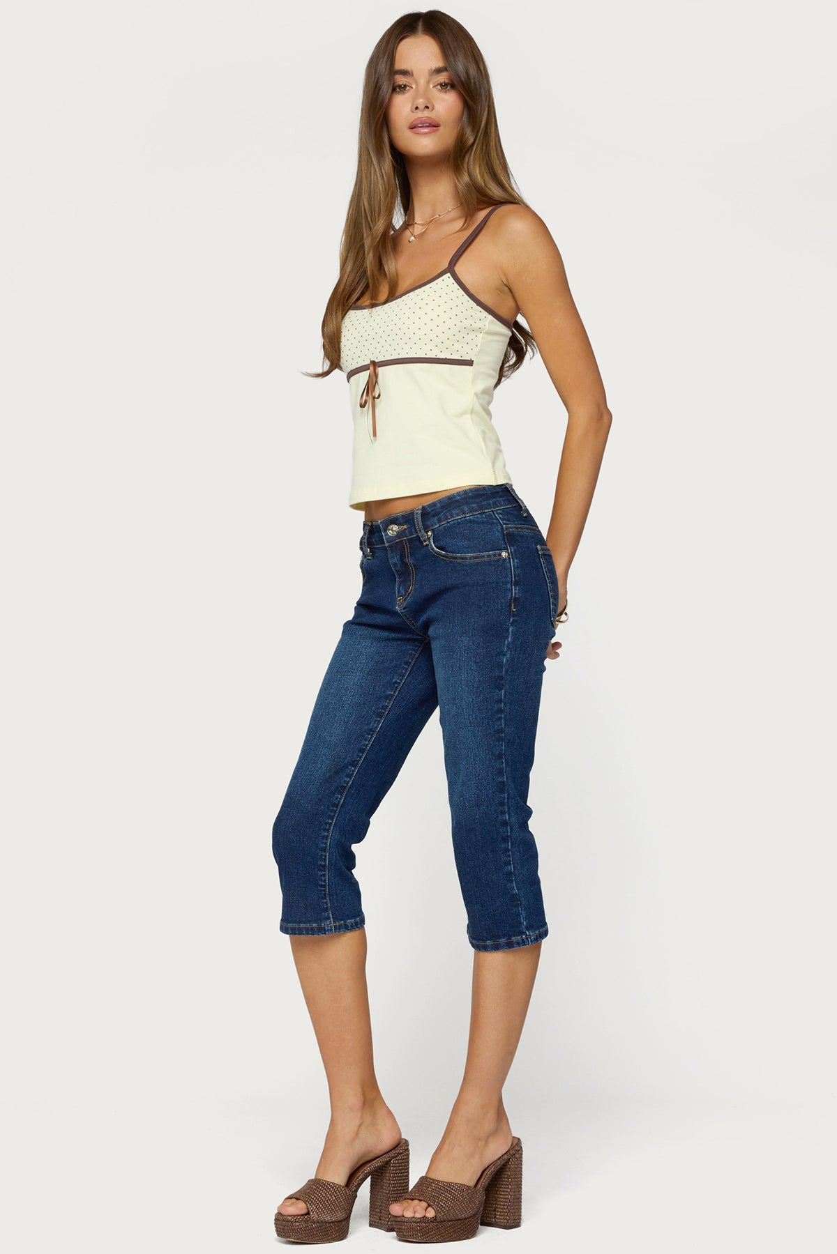 Rhoda Contrast Polka Dot Tank Top