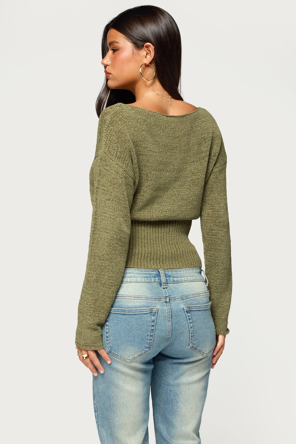Tezi Boat Neck Light Knit Top