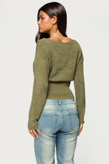 Tezi Boat Neck Light Knit Top