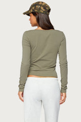 Savi Boat Neck Long Sleeve Top