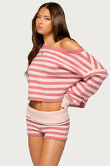 Saphi Striped Oversized Knit Sweater