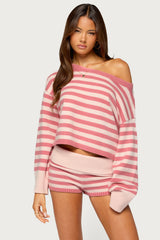 Saphi Striped Oversized Knit Sweater