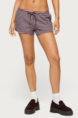 Jainee Striped Drawstring Shorts