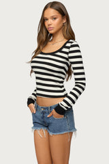 Rainey Striped Long Sleeve Top
