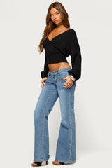 Lillia V Neck Wrap Sweater