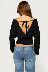 Lillia V Neck Wrap Sweater