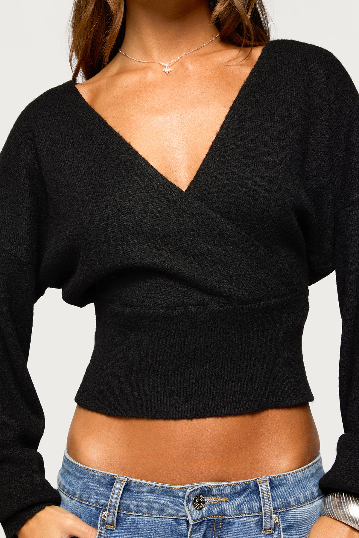 Lillia V Neck Wrap Sweater