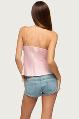 Jema Cupped Satin Effect Top