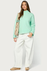 Indah Contrast Stitch Oversized Sweater
