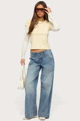 Meredith Low Rise Wide Leg Jeans