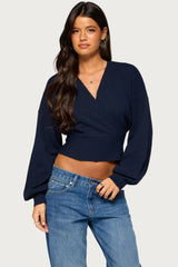 Lillia V Neck Wrap Sweater