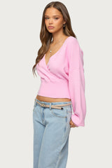 Lillia V Neck Wrap Sweater