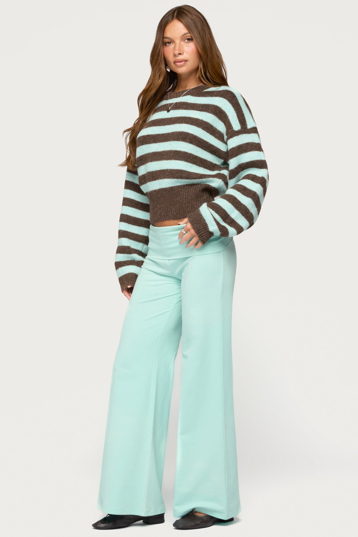 Penelope Fuzzy Striped Sweater