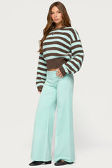 Penelope Fuzzy Striped Sweater