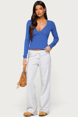 Doron V Neck Long Sleeve Top