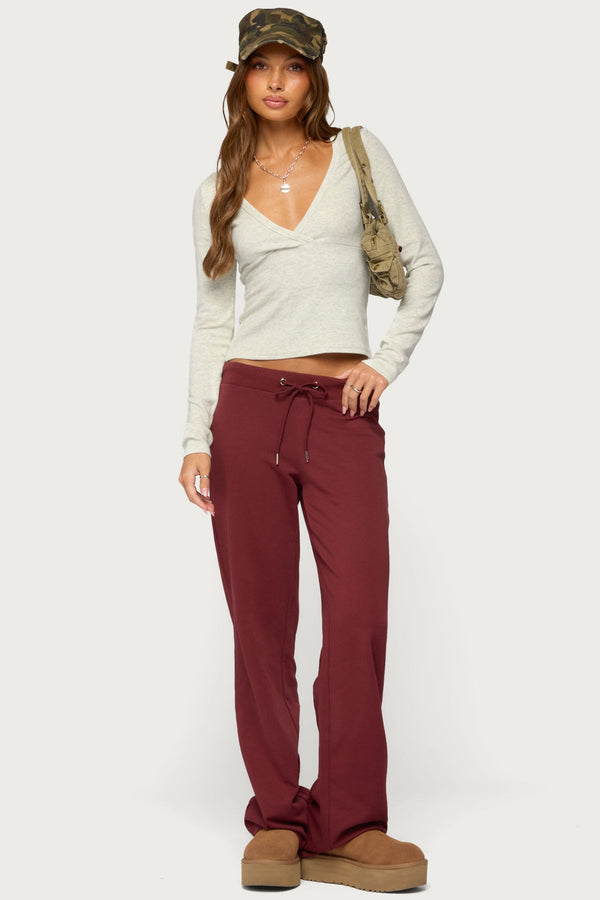 Doron V Neck Long Sleeve Top