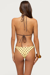 Melanie Polka Dot Triangle Bikini Top